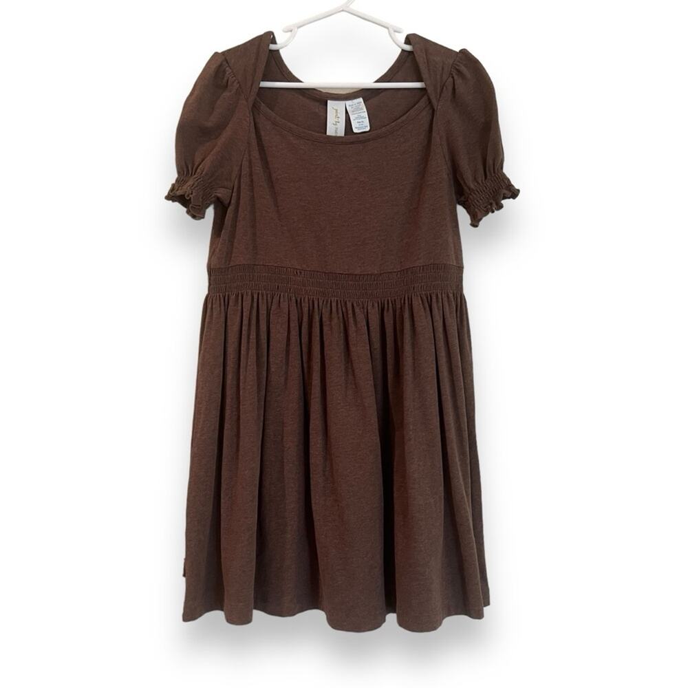 Matilda Jane Paint By Numbers Brown Cleo Lap Dress Size 6 Short Sleeve Ruffle